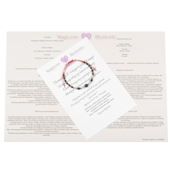 Bransoletka czarny TURMALIN Kamień Księżycowy HEMATYT ochrona miłość